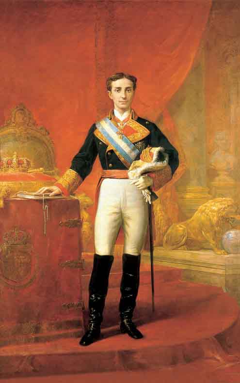 Retrato de Alfonso XII con diecisiete anos